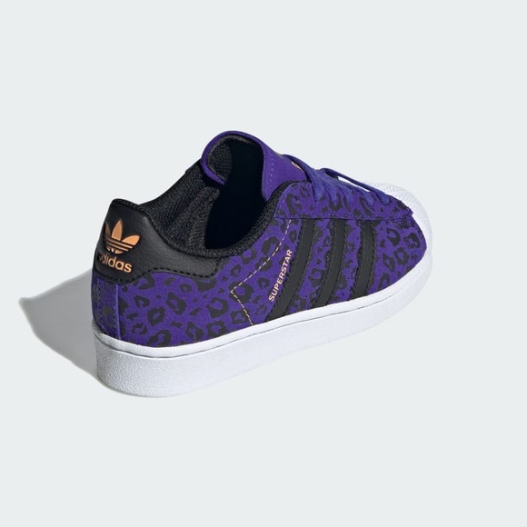 Adidas Superstar C Kids Shoes – Purple Leopard Print – Size 11K – NWT - Picture 5 of 8